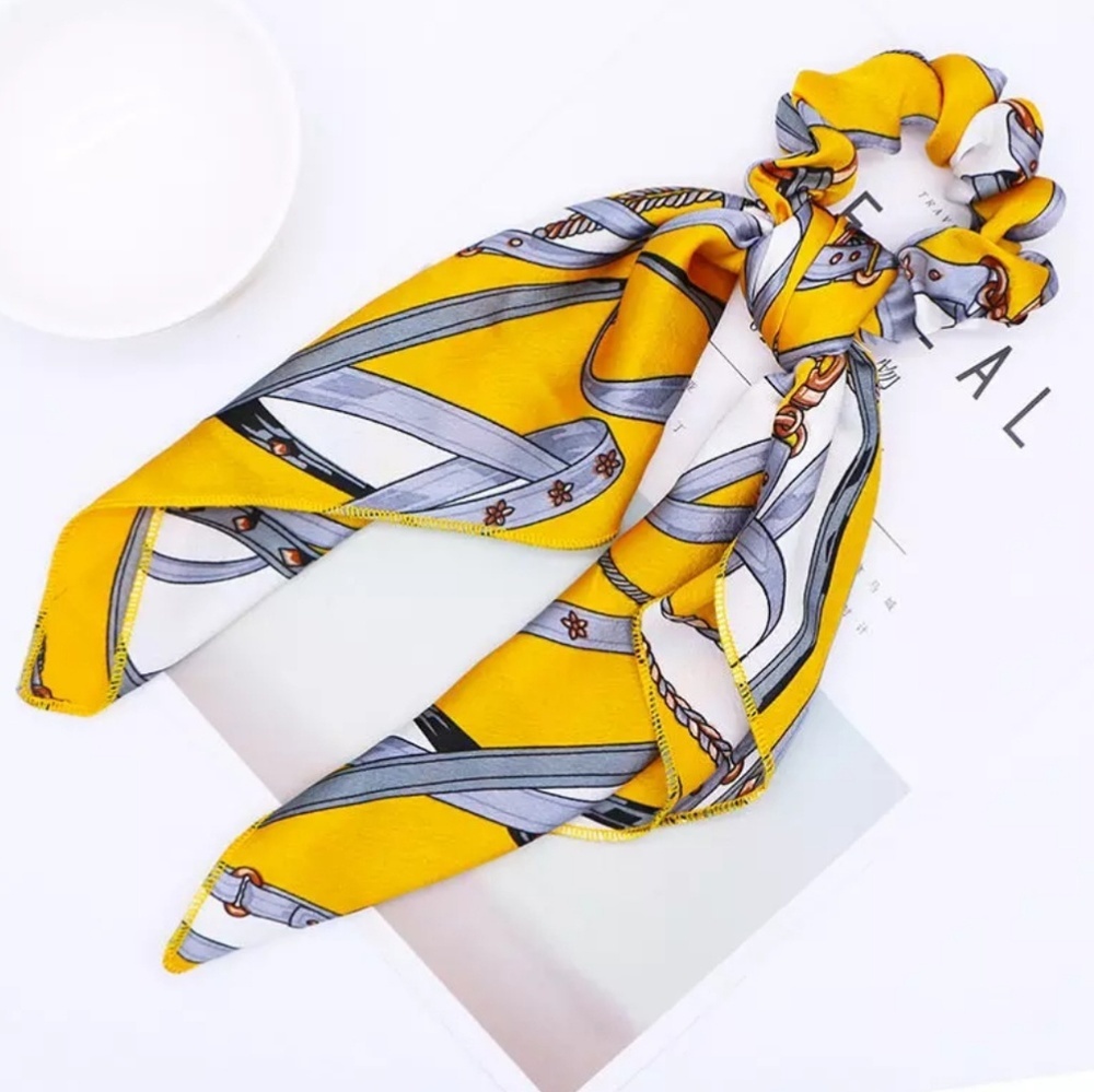 2 in 1 Scarf on a Scrunchie Bag Accessorie